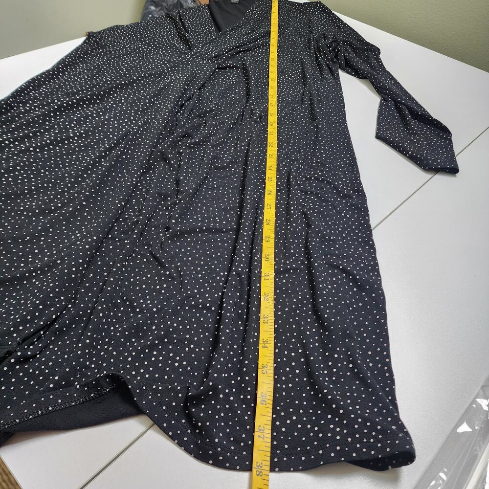 J Jill Wearever Collection Womens‎ Polka Dot Long Sleeve Dress Size L Petite - Picture 10 of 11